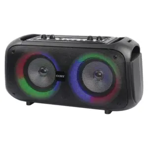 Caja de Sonido Coby CY3362-260 - USB/SD - Bluetooth - 20W RMS - Con Micrófono - 2x 6.5'' - Negro
